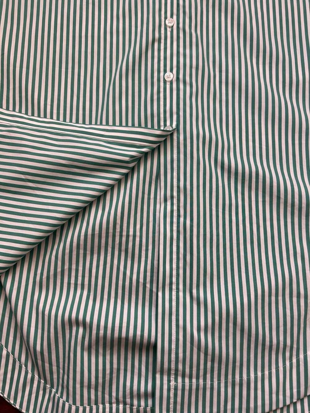Maeve Soren Green & White Striped Long-Sleeve Shirt Dress Large Petite NWT - Picture 11 of 15